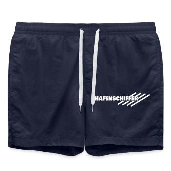 Gift for Harbor Skippers - Swim Trunks - french navy - Front - AI Model Male 185 light (185cm)