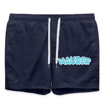 Gift for bricklayer - Swim Trunks - french navy - Front - AI Model Male 185 light (185cm)