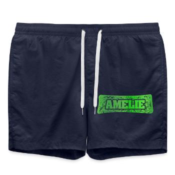 First name Amelie - Swim Trunks - french navy - Front - AI Model Male 185 light (185cm)