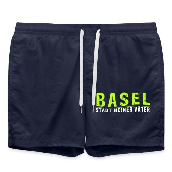 BASEL STADT MEINER VÄTER - Badeshorts - French Navy - Vorne - AI Model Male 185 light (185cm)