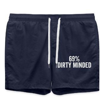 69% Dirty Minded - Swim Trunks - french navy - Front - AI Model Male 185 light (185cm)