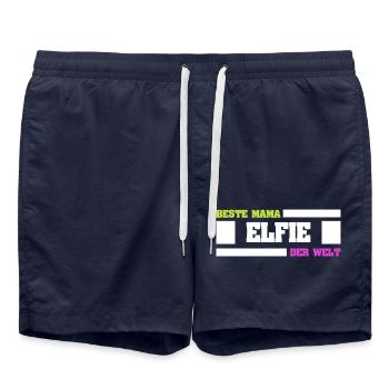 Elfie as a mother - Swim Trunks - french navy - Front - AI Model Male 185 light (185cm)