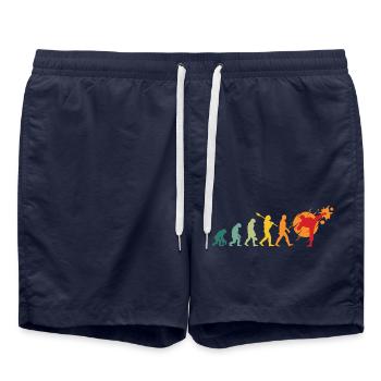 Evolutionen MMA Entwicklung Mensch Affe Karate - Badeshorts - French Navy - Vorne - AI Model Male 185 light (185cm)
