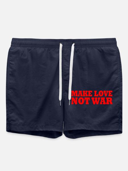 Make love not war - Swim Trunks - french navy