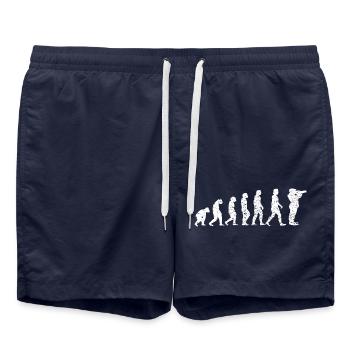 Photographer funny Photography Camera Photographer - Swim Trunks - french navy - Front - AI Model Male 185 light (185cm)