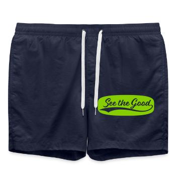 see the good quote - Swim Trunks - french navy - Front - AI Model Male 185 light (185cm)