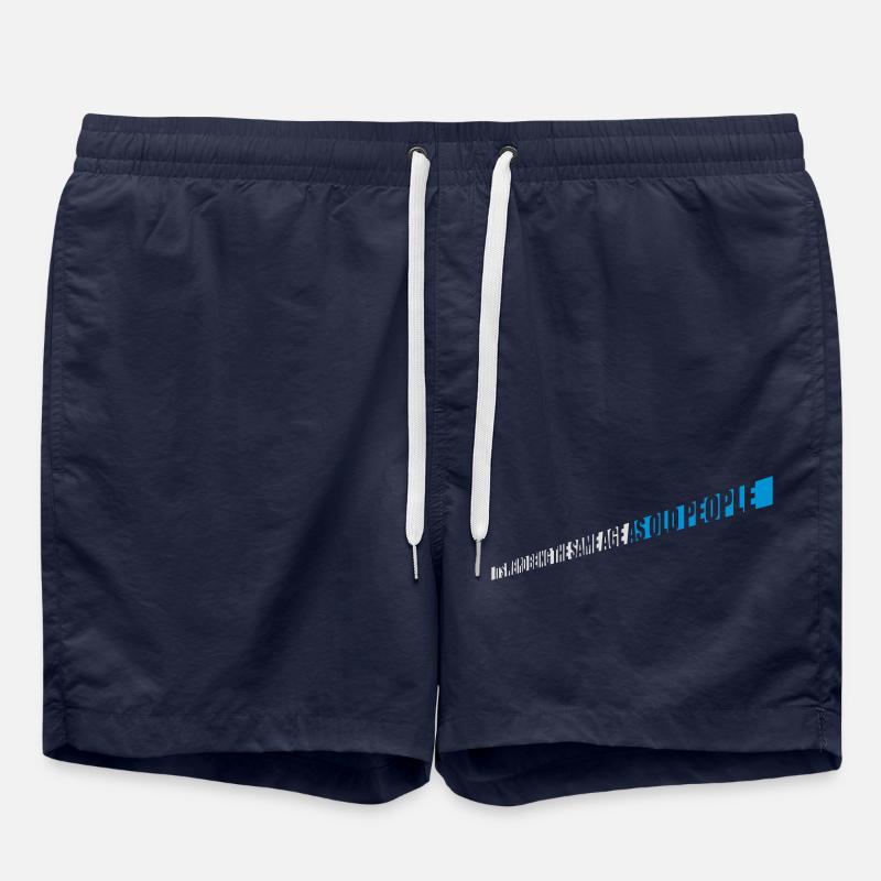 être âgé - Short de bain - bleu marine