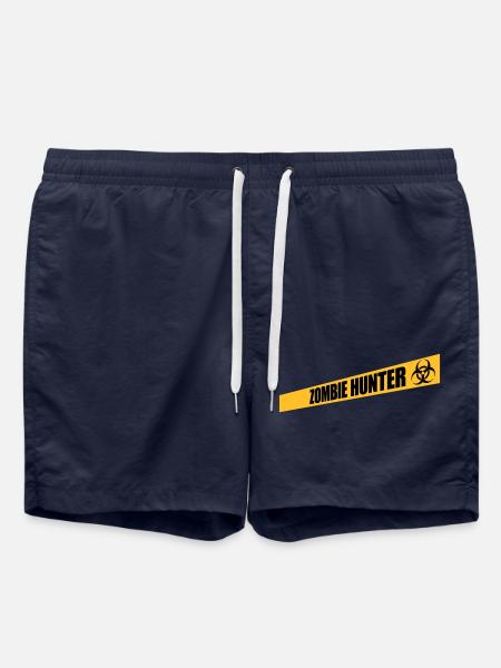 zombie hunter Halloween quote - Swim Trunks - french navy