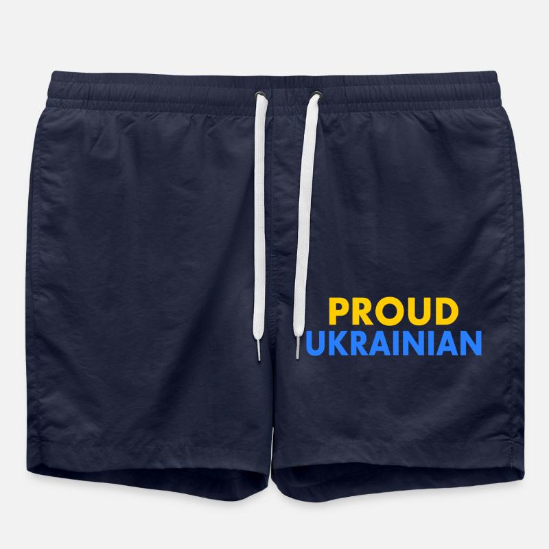 Proud ukrainian - Short de bain - bleu marine