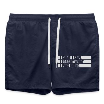 Je suis venu voir oublier - Short de bain - bleu marine - Devant - AI Model Male 185 light (185cm)