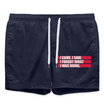 Je suis venu voir oublier - Short de bain - bleu marine - Devant - AI Model Male 185 light (185cm)