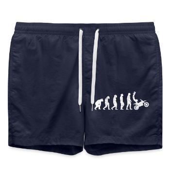 Motorcycle Moped Motorcross Gift Motorcyclist - Swim Trunks - french navy - Front - AI Model Male 185 light (185cm)