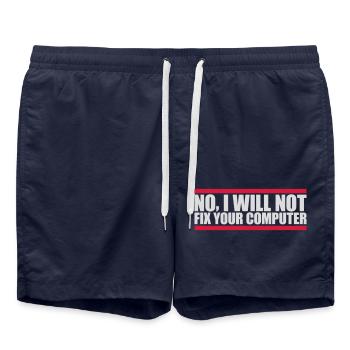 not fix your computer - Swim Trunks - french navy - Front - AI Model Male 185 light (185cm)