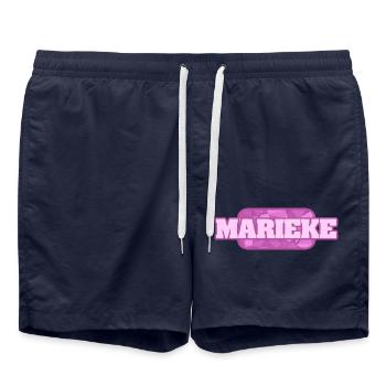 Geschenk für Marieke - Badeshorts - French Navy - Vorne - AI Model Male 185 light (185cm)