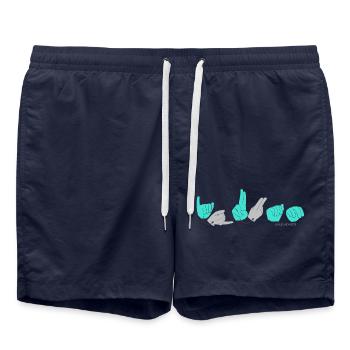 JUAN Türkis - Badeshorts - French Navy - Vorne - AI Model Male 185 light (185cm)