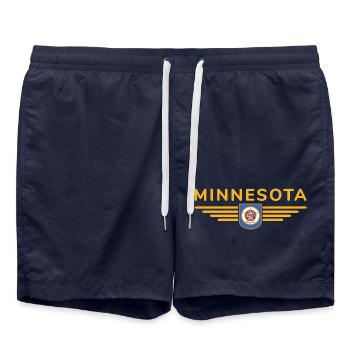 Minnesota Fan T-Shirt – Parfait pour les fans ! - Short de bain - bleu marine - Devant - AI Model Male 185 light (185cm)