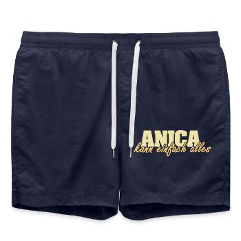 Cadeau pour Anica - Short de bain - bleu marine - Devant - AI Model Male 185 light (185cm)
