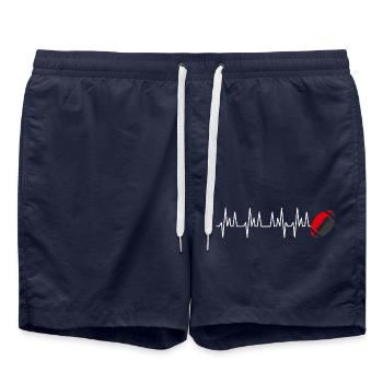 heartbeat rugby club supporter toulouse - Badeshorts - French Navy - Vorne - AI Model Male 185 light (185cm)