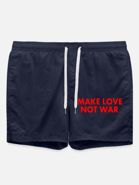 Make love not war - Swim Trunks - french navy