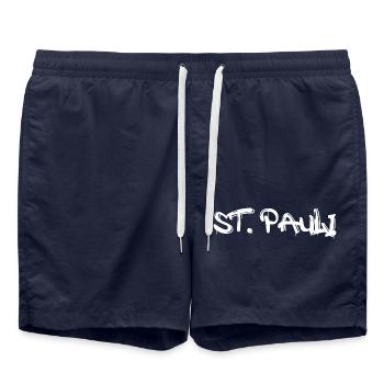 St. Pauli Hamburg - Swim Trunks - french navy - Front - AI Model Male 185 light (185cm)