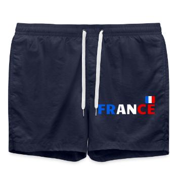 France drapeau fans France équipes supporteurs - Short de bain - bleu marine - Devant - AI Model Male 185 light (185cm)