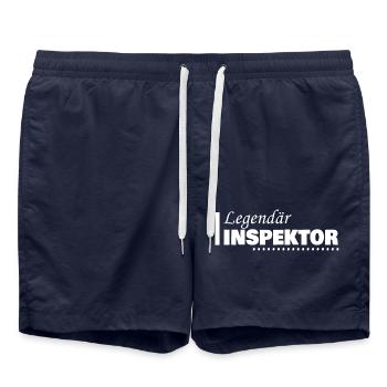 Inspector as a profession - Swim Trunks - french navy - Front - AI Model Male 185 light (185cm)