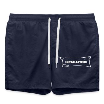 Gift for installer - Swim Trunks - french navy - Front - AI Model Male 185 light (185cm)