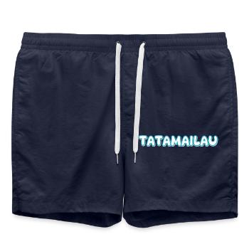 Geschenk für Tatamailau - Badeshorts - French Navy - Vorne - AI Model Male 185 light (185cm)