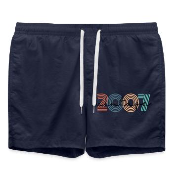 2007 Vintage Retro - Badeshorts - French Navy - Vorne - AI Model Male 185 light (185cm)