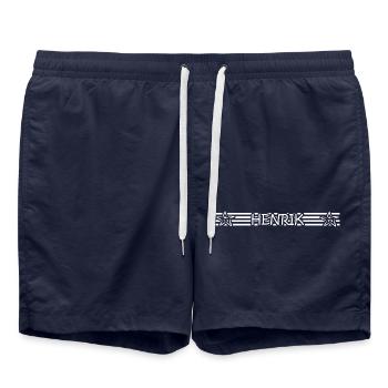 Henrik als Geburtstag - Badeshorts - French Navy - Vorne - AI Model Male 185 light (185cm)