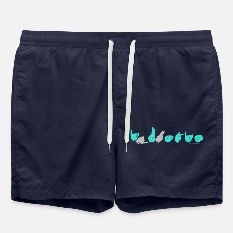 JUSTIN turquoise - Swim Trunks - french navy