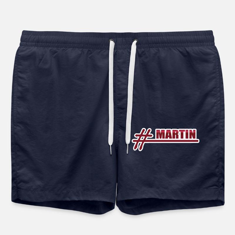Martin comme prénom - Short de bain - bleu marine
