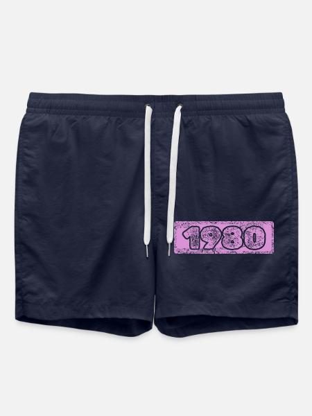 Year 1980 - Swim Trunks - french navy