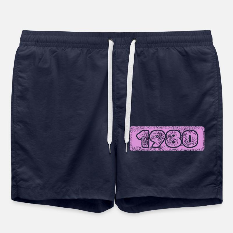 Year 1980 - Swim Trunks - french navy