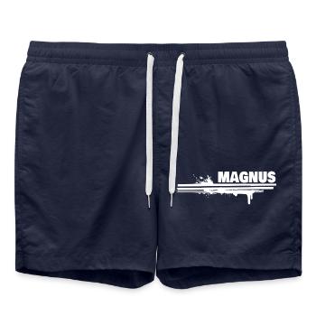Touche de couleur Magnus - Short de bain - bleu marine - Devant - AI Model Male 185 light (185cm)
