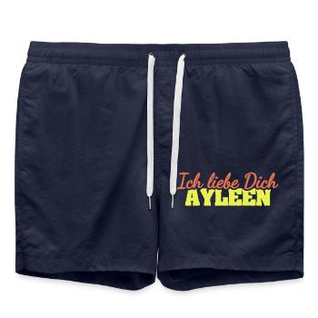 Dear Ayleen, - Swim Trunks - french navy - Front - AI Model Male 185 light (185cm)