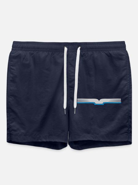 Opened book open pages - Swim Trunks - french navy