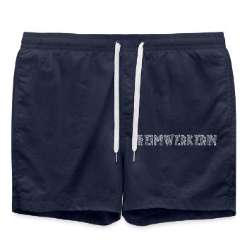 Heimwerkerin - Badeshorts - French Navy - Vorne - AI Model Male 185 light (185cm)