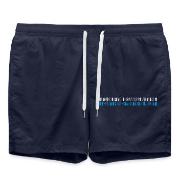 you disagree with me - Swim Trunks - french navy - Front - AI Model Male 185 light (185cm)