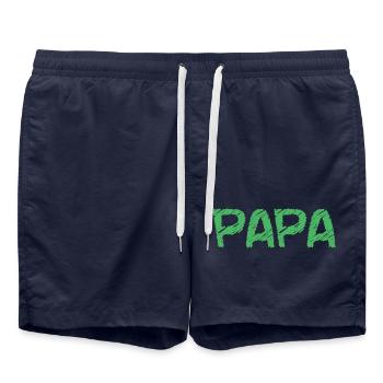 DAD. HAPPY BIRTHDAY DAD. DAD. FATHER's DAY - Swim Trunks - french navy - Front - AI Model Male 185 light (185cm)
