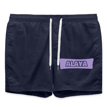 First name Alaya - Swim Trunks - french navy - Front - AI Model Male 185 light (185cm)