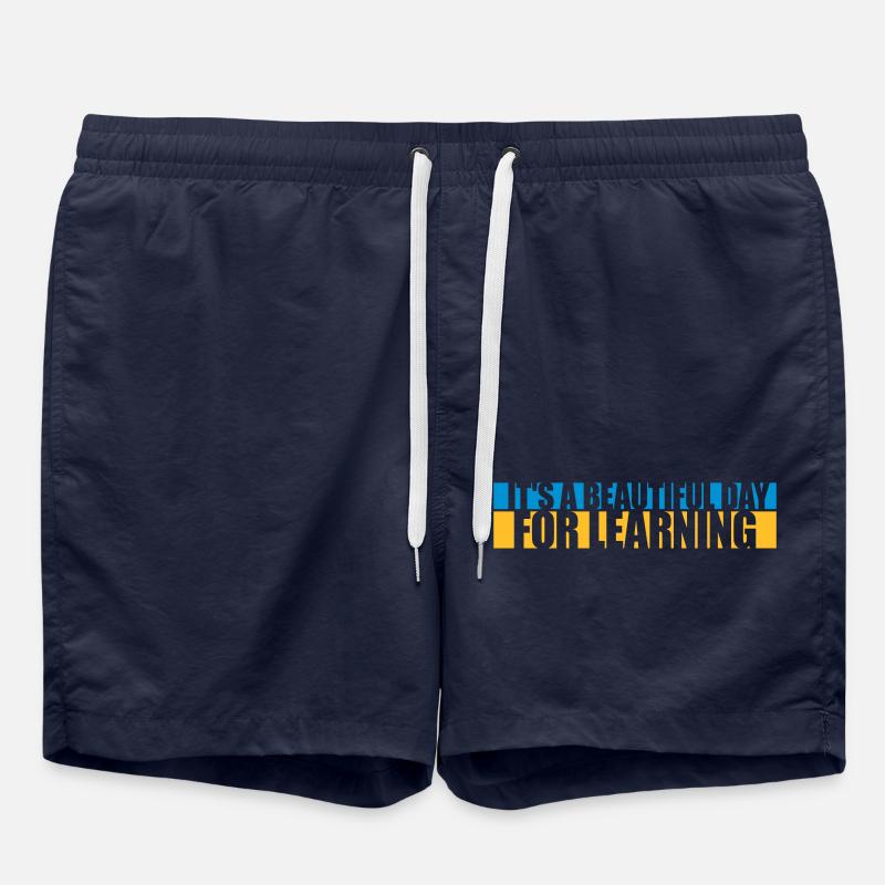 beautiful day for learning - Badeshorts - French Navy