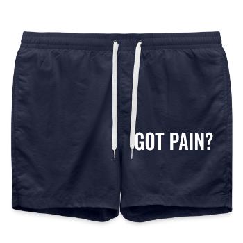 Hast du Schmerzen? - Badeshorts - French Navy - Vorne - AI Model Male 185 light (185cm)