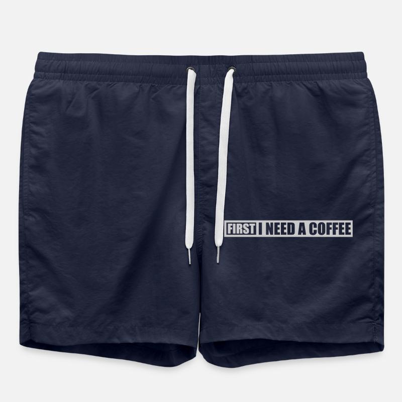 Fist I need Coffee - Swim Trunks - french navy