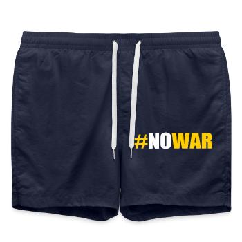 No war - Swim Trunks - french navy - Front - AI Model Male 185 light (185cm)