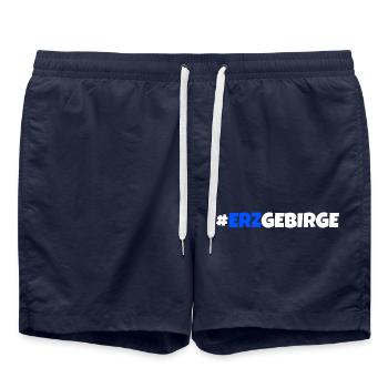 Erzgebirge meine Heimat - Badeshorts - French Navy - Vorne - AI Model Male 185 light (185cm)