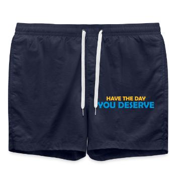 the day you deserve - Swim Trunks - french navy - Front - AI Model Male 185 light (185cm)