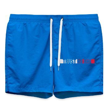 trust no one quote - Swim Trunks - cobalt blue - Front
