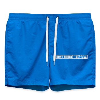 Don't hurry be happy - Swim Trunks - cobalt blue - Front