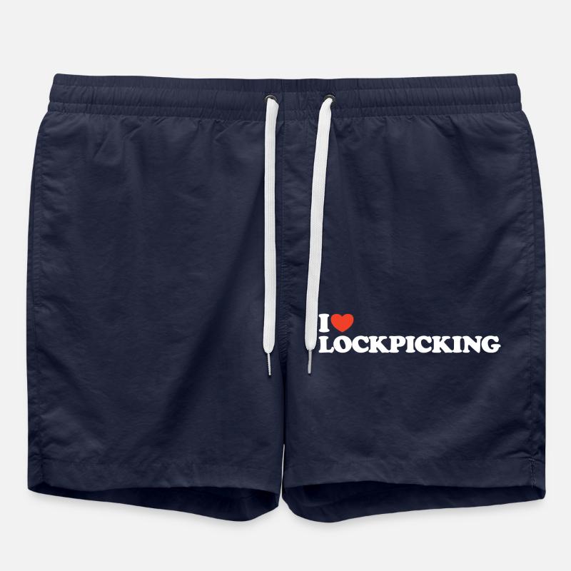 J’adore Lockpicking Heart Shirt - Short de bain - bleu marine